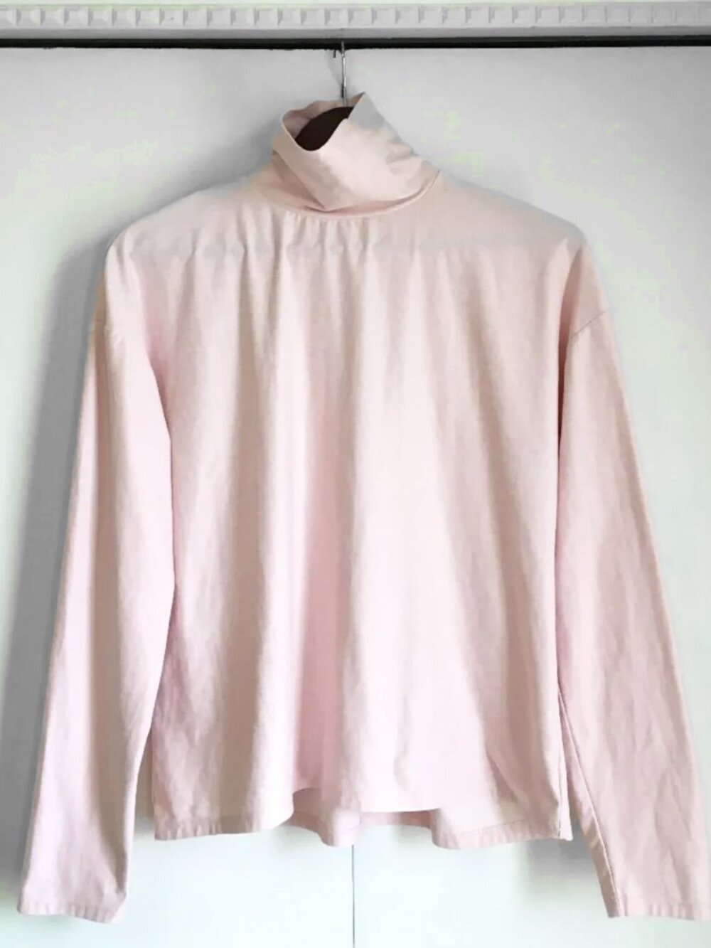 Ballet Pink Soft Heathered Turtleneck Top - L